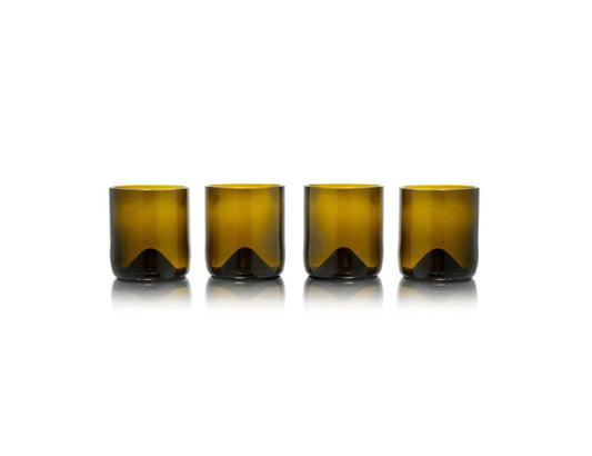 Rebottled Glazen - Short Tumbler - 4-Pack - Olive