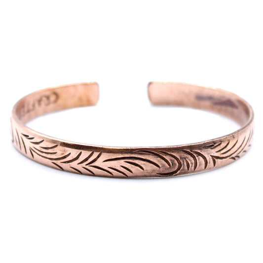 Tibetaanse Armband Koper - Slim Tribal Feathers